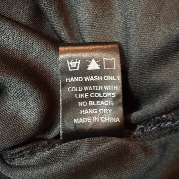 Dress Forum Ruched Black and Gold Floral Bodycon Mini Foliage Midnight Size M - Picture 7 of 7